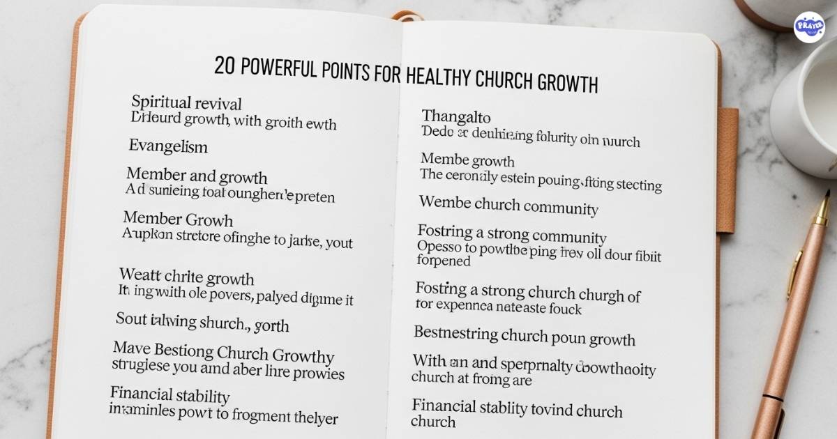 20 Powerful Prayer Points To Pray for Healthy Church Growth