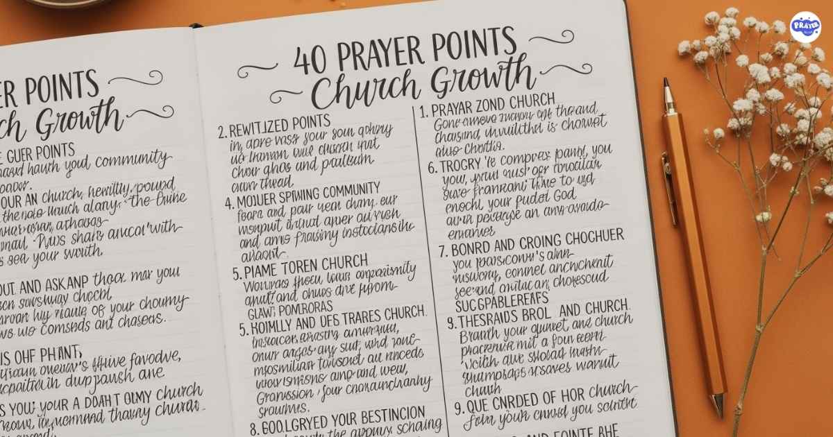 40 Prayer Points for Church Growth