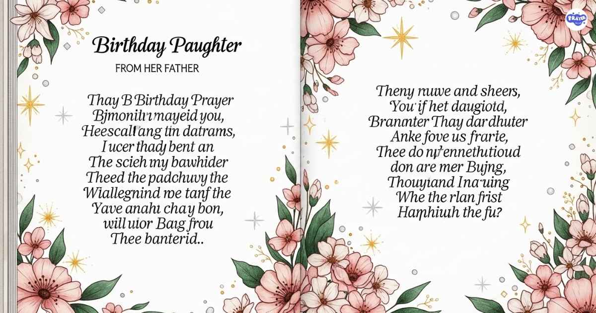 Birthday Prayer for Daughter From Father