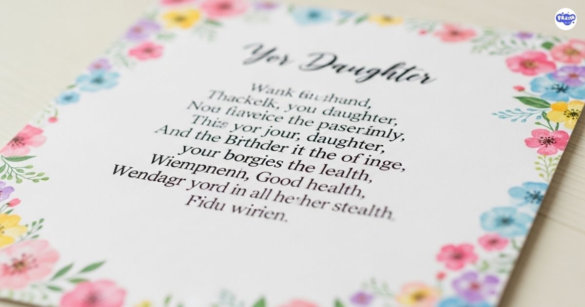Birthday Prayers for My Daughter