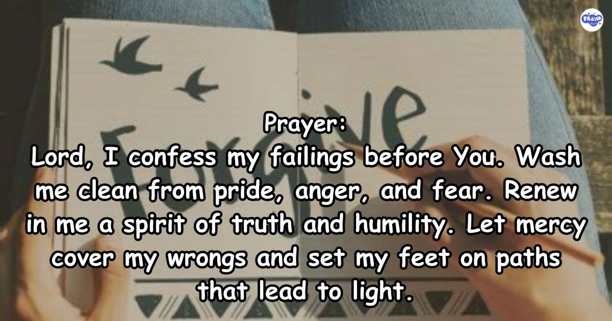 Confession and Seeking God’s Forgiveness