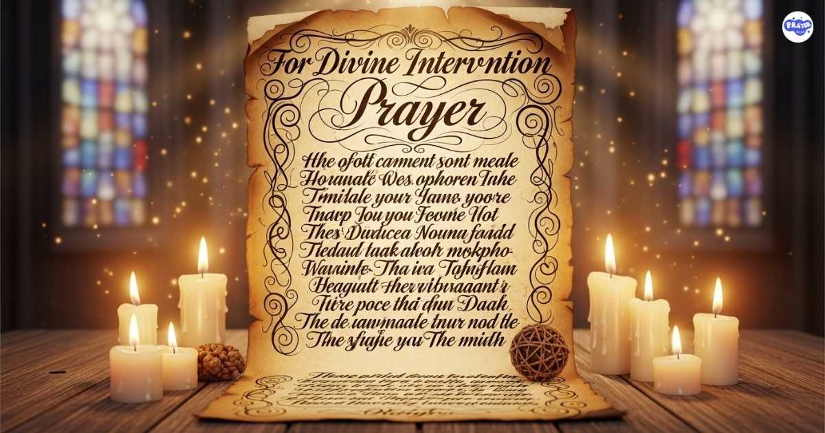 Prayer For Divine Intervention