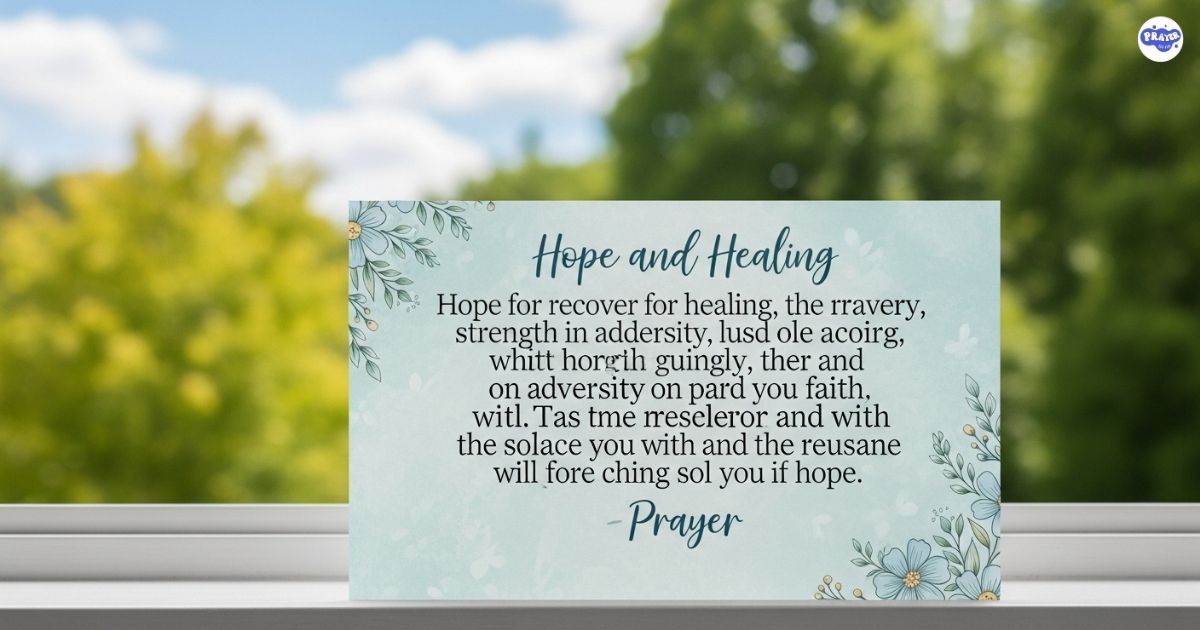Prayer For Hope And Healing