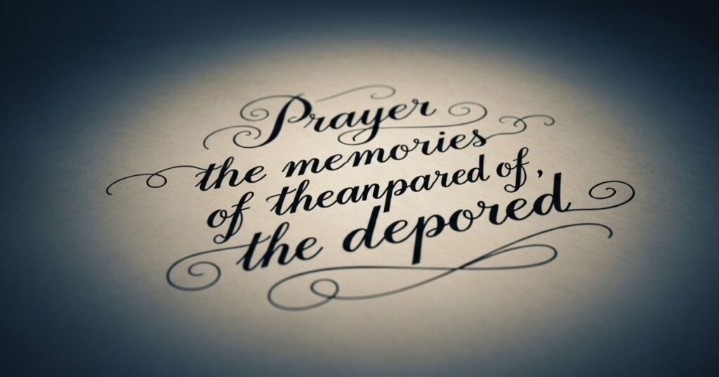 Prayer for Memories of the Departed