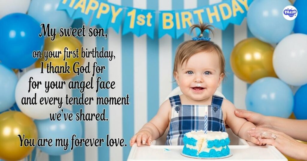 First Birthday Wishes for Baby Boy from Mother