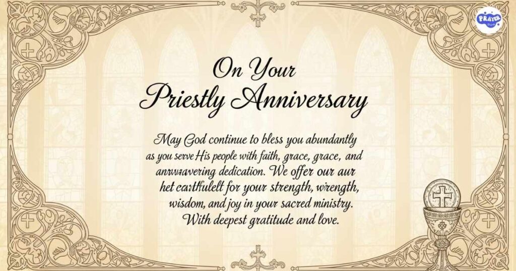Priestly Anniversary Wishes And Prayers