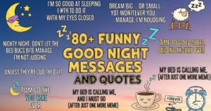 80+ Funny Good Night Messages and Quotes